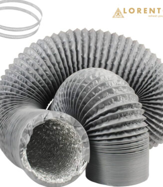 Flexible PVC With Alluminium Pipe (Douct Pipe) - 300 mm Width x 10 Meter Lenth