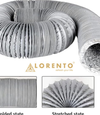 Flexible PVC With Alluminium Pipe (Douct Pipe) - 100 mm Width x 10 Meter Lenth